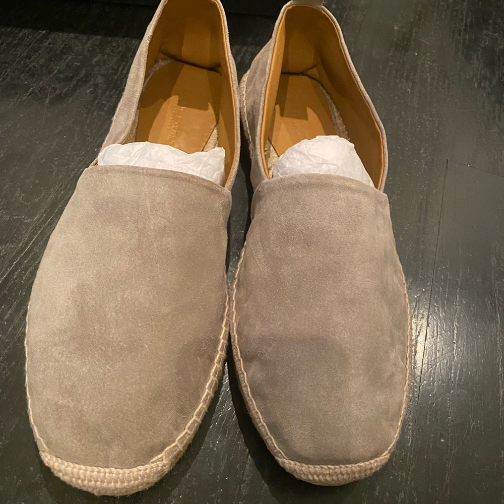 Ralph Lauren Bowsworth suede espadrille Gray 9